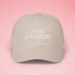 Team Jeremiah Hat - TSITP Embroidered Adjustable Baseball Cap Stone
