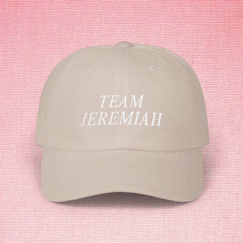 Team Jeremiah Hat - TSITP Embroidered Adjustable Baseball Cap Stone