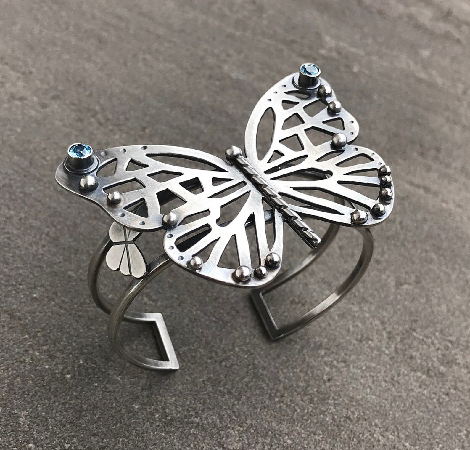 Butterfly Cuff Bracelet/Large Butterfly Silver Cuff/Statement Etsy