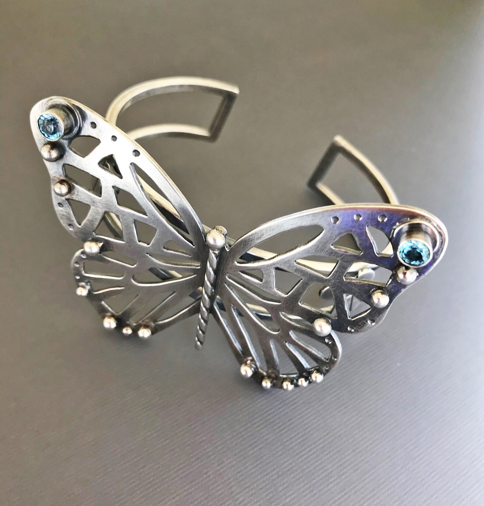 Butterfly Cuff Bracelet/Large Butterfly Silver Cuff/Statement Etsy