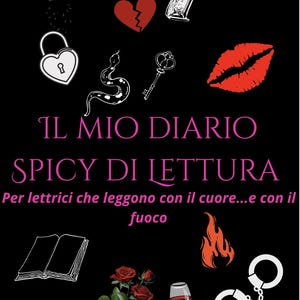Diario di lettura spicy - Planner romance da stampare in PDF - Letture piccanti tracker - Book journal dark romance
