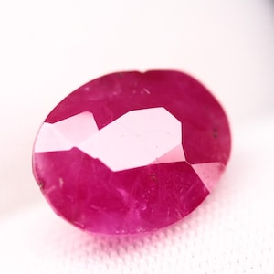 2.60 Carat Natural Burma Ruby | Oval Faceted Loose Gemstone| Deep Crimson Red|  Precious Stone for Ring or Pendant| July Birthstone