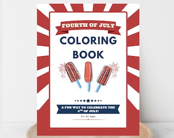 4th of July Coloring Pages for Kids | 30 Fun Printable Pages | Independence Day Activity | Patriotic USA Coloring Sheets