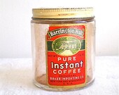 Vintage caf&eacute; Jar, Barrington Hall, pot origine, &eacute;tiquette en papier Original, Anchor Hocking Jar, ann&eacute;es 1940, ann&eacute;es 1950