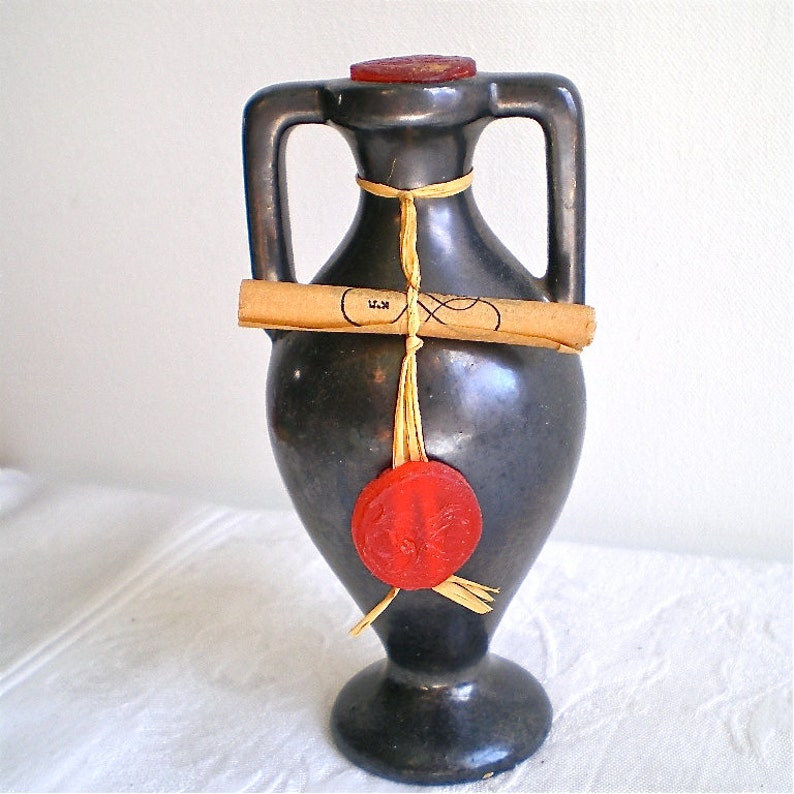 Israel Pottery Vintage Urn Sealed Israel Judica Black Etsy