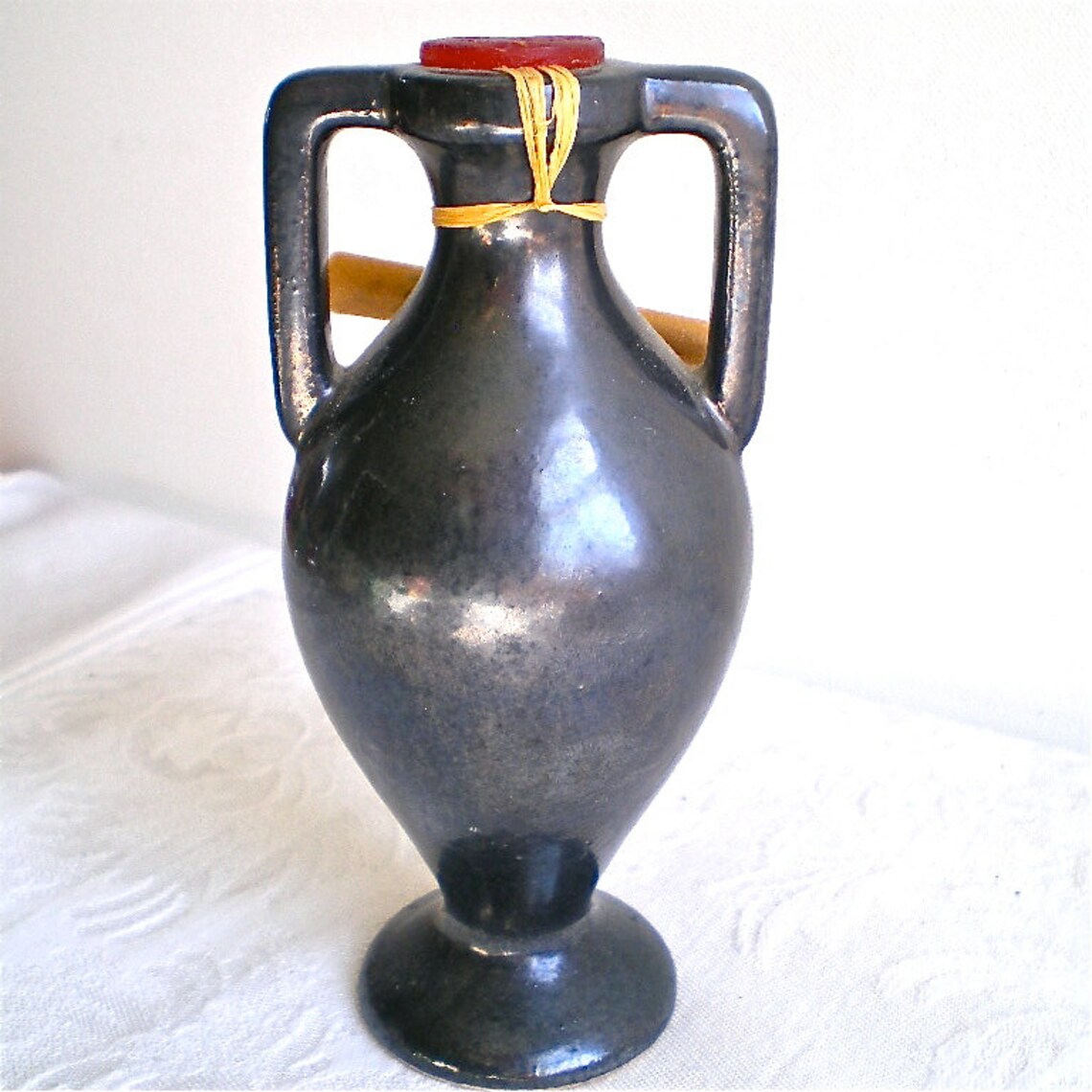 Israel Pottery Vintage Urn Sealed Israel Judica Black Etsy