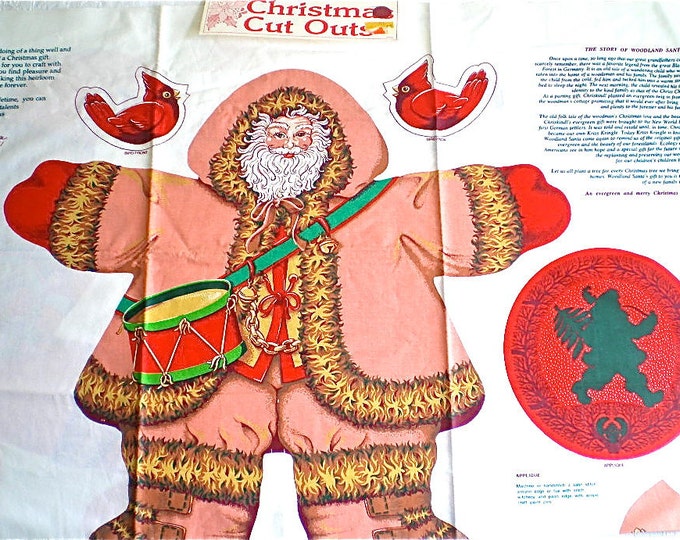 Christmas Santa Doll Pink Santa Vintage Pattern Vintage - Etsy