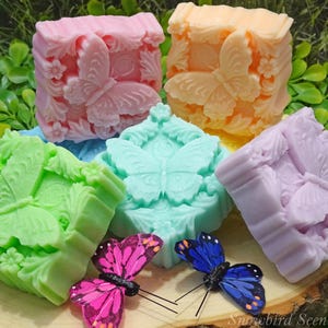 Butterfly with Flowers Square Soap Bar