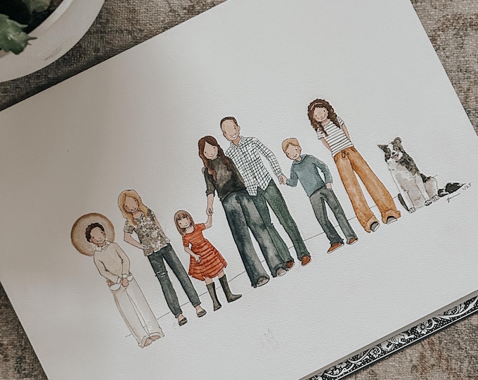 ORIGINAL Custom Illustrated Family Portraits - March