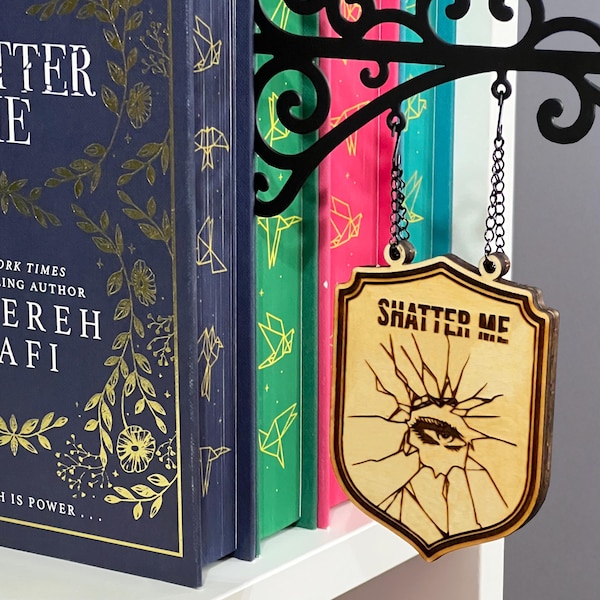 Shatter Me Series Book Tavern Signs, Book Tok Tavern Sign, Book Divider Gift, Book lovers club, Romantic Fantasy Bookshelf décor