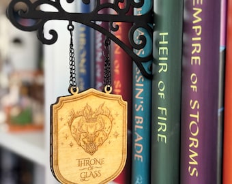 SJM Fantasy Book Genre Divider, Aelin Galathynius Fireheart Shelf Organizer, You Do Not Yield Terrasen Book Merch, Tavern Sign Divider