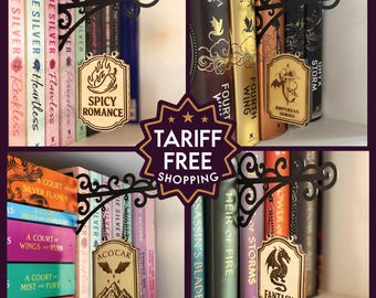 Paquete de letreros para taberna, elige entre más de 50 géneros y autores, letrero personalizado para taberna de libros, regalo de BookTok, separador de géneros para estantería, regalo de Navidad