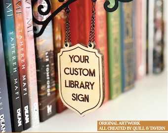 Your Custom Library Divider Set, Custom Make your own Booki Tavern Sign, BookTok Gift, Library Organisers, Book Genre Dividers, Custom Gift