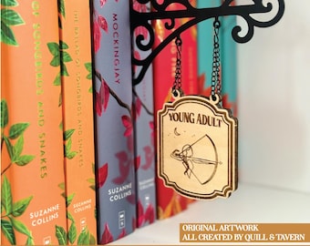 Aangepast boekgenre plankverdelers, jongvolwassen boekengenre, gepersonaliseerde bibliotheekborden, op BookTok geïnspireerde leeszaalinrichting, cadeau boekenliefhebber