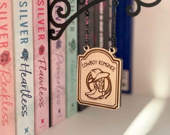 Letreros de boticario personalizados, romance vaquero, regalo de BookTok, organizadores de biblioteca, separadores de género, regalo para amantes de la lectura, regalo personalizado para amantes de los libros