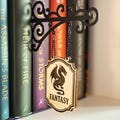 Fantasy Book Sign, Custom Book Tavern Sign, BookTok Gift, Bookshelf Genre Divider, Book Lover Gift, Bookish Home Decor