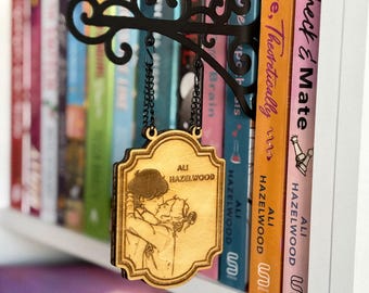 Ali Hazelwood Book Genre Divider, STEM Romance Academic Shelf Organizer, The Love Hypothesis Fake Dating Bookish Gift, Tavern Sign Divider