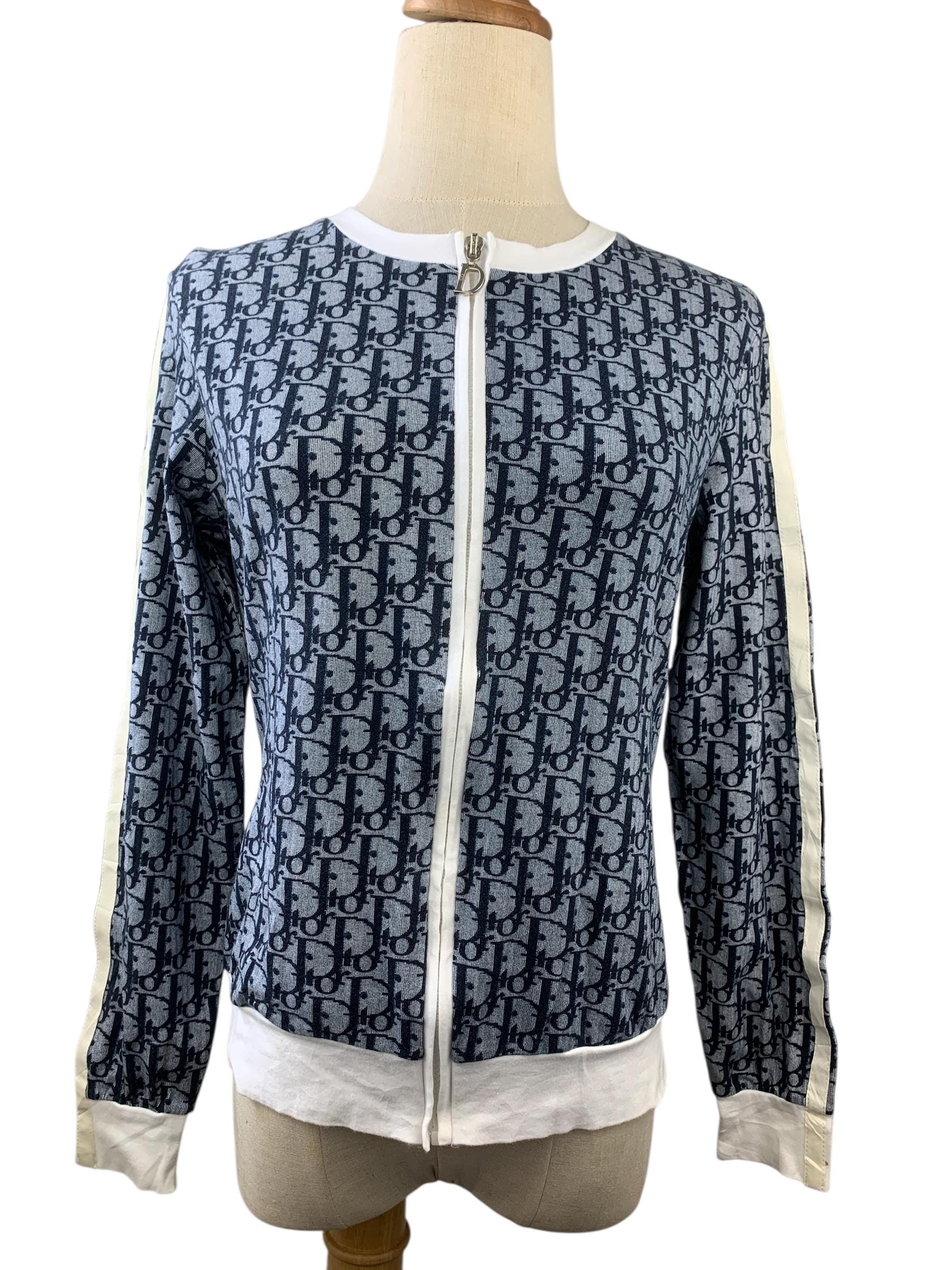 Christian Dior Monsieur, Vintage Christian Dior blue trotter BY JOHN GALLIANO zip up jacket