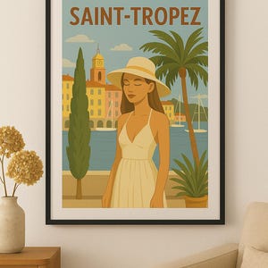 Saint-Tropez Poster – Minimalistisches Deko-Poster für ein schickes Interieur