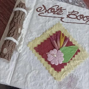 DIY Pressed Flower Journal – Handmade Travel Scrapbook – Kraft Paper Notebook