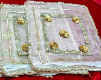 Transparent Indian Organza Saree Storage Bag with Zipper | Bridal Saree Cover Organizer | Suit Packing Bag | Wedding & Diwali Return Gift