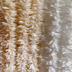 Artificial Jasmine Garland | White,Cream Fabric Flower String for Indian Wedding, Nikah, Haldi Mehndi, Diwali Party & Stage Backdrop Décor