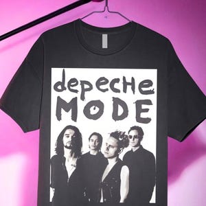 Graphic T-Shirt – 80s Dark New Wave Print with Synth-Pop Edge – Perfect for Music Fans and Rock Culture Enthusiasts, Music Festival Ready