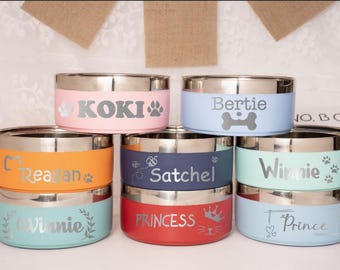 Personalized Pet Bowl: Engraved Stainless Steel Dog & Cat Feeder