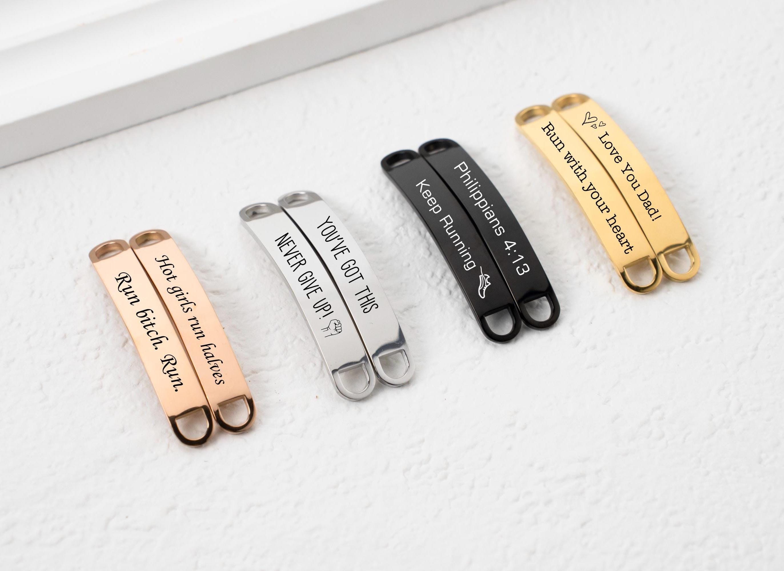 Personalized Shoe Tags, Custom Shoelaces Tags, Running Shoe Tags ...
