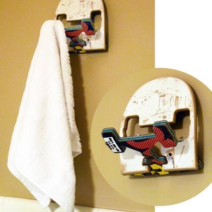 Wall or Coat Hook 1 One single wall hook. Made from Recycled Skateboards by Deckstool image 2