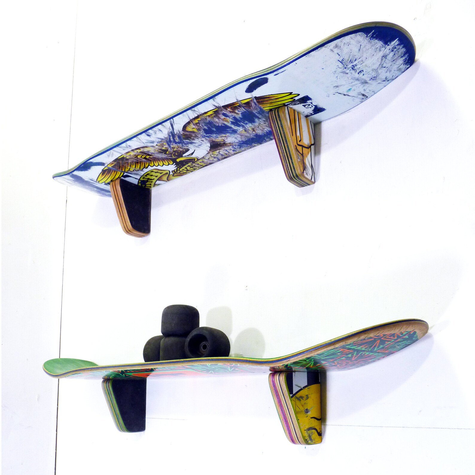 Skateboard Wall Shelf Set of 2 Two SkateShelf made from Etsy