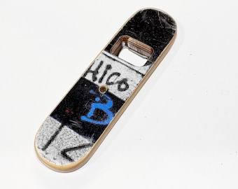 SHUT Skateboard BottleOpener with Magnet. Made from broken skateboards.