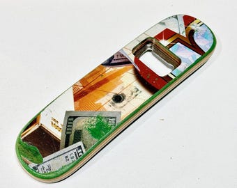 Bling inspired Skateboard Bottle Opener - DGK, Gold, Cash, Money Theme.