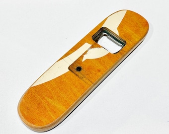 Orange Krooked Skateboard BottleOpener with Magnet