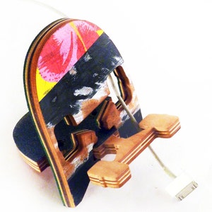 Skateboard Phone Dock SkateDock Cell Phone Charging Station made from Recycled Skateboards by Deckstool. image 3