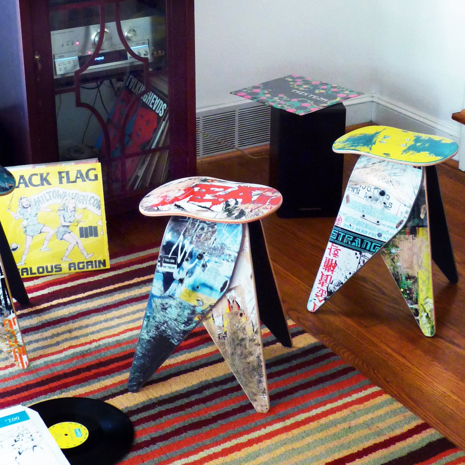 Deckstool 18 Recycled Skateboard Stool Single Stool Etsy