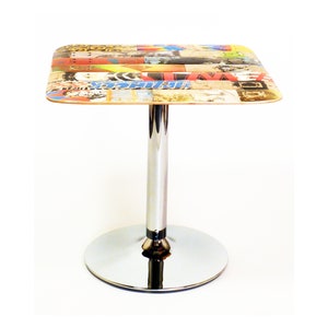 Recycled Skateboard Cafe Table - 30 x 30 Square by Deckstool