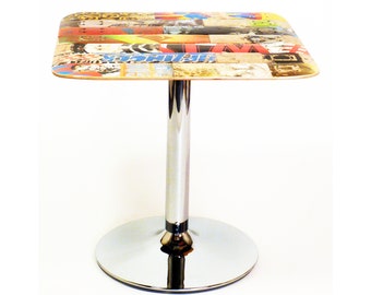 Recycled Skateboard Cafe Table - 30 x 30 Square by Deckstool