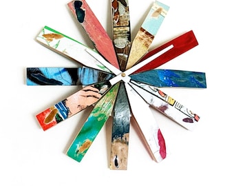 MCM Style Skateboard Clock. Made from Recycled Skateboards
