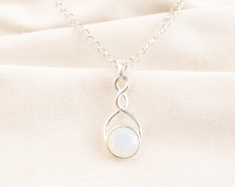 Milky Opal Pendant 925 Sterling Silver Pendant Handmade Opal Gemstone Pendant Gift For Mom Love Silver Multi Stone Jewelry Gift