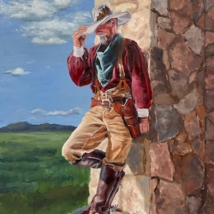 Cowboy Ölbild, Western, Western Cowboy