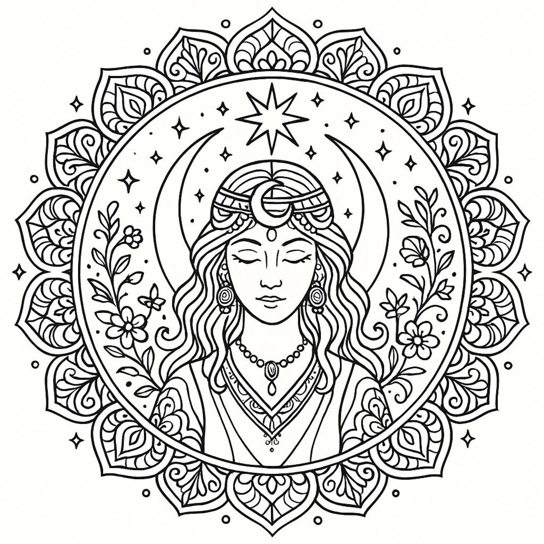 Digital Template / Mandala Coloring Pages Printable & Digital Mandala ...