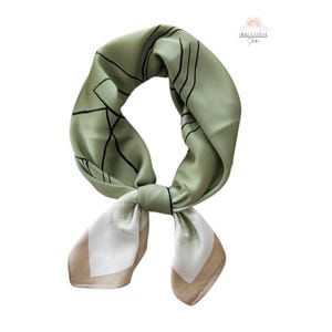 100% Silk Scarf Neckerchief, Silk Bandana, Square Silk Hair Scarf, Neckerchief For Women, Silk Neck Scarf, Neckerchief, Gift For Her