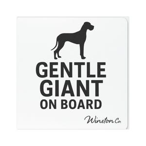 Gentle Giant Car Magnet - Perfect for Dog Lovers, Pet Car Decoration, Vehicle Safety Sign, Fun Gift Idea, Customizable Car Decor
