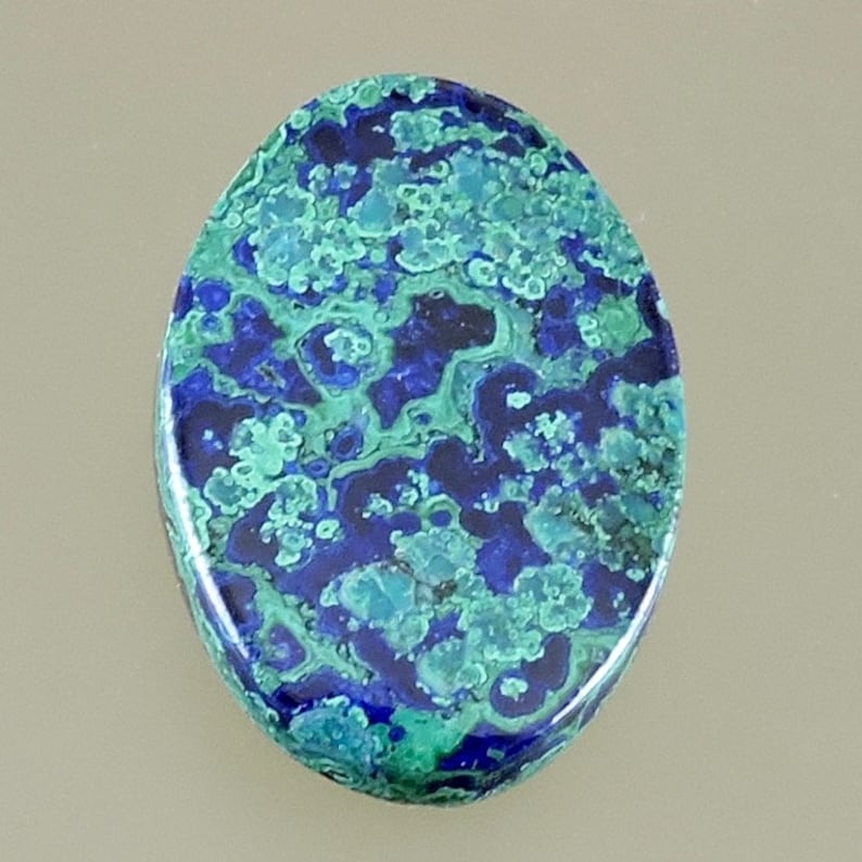 Azurite and Malachite Cabochon C3675 Hand Cut by 49erMinerals Gift Cab Morenci Azurite and Malachite Cab Designer Azurite Cab