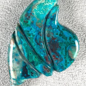 Chrysocolla Malachite Cabochon | Arizona Gemstone | Hand Cut by 49erMinerals | C6673 image 3