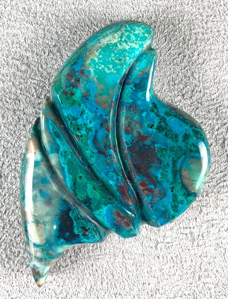 Chrysocolla Malachite Cabochon | Arizona Gemstone | Hand Cut by 49erMinerals | C6673 image 3