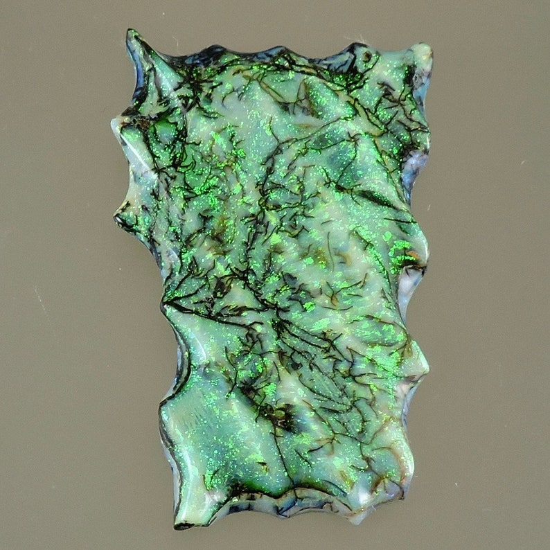 Opal Pendant Cab Sterling Faux Opal Cabochon Designer Faux Opal Cab Gift Cab Hand Cut by 49erMinerals Hand Cut Faux Opal Cab C3450