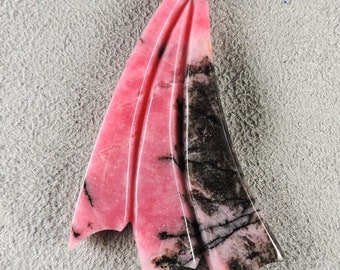 Rhodonite Cabochon, Imperial Rhodonite Sculpted Cab, C6640, Hand Cut by 49erMinerals