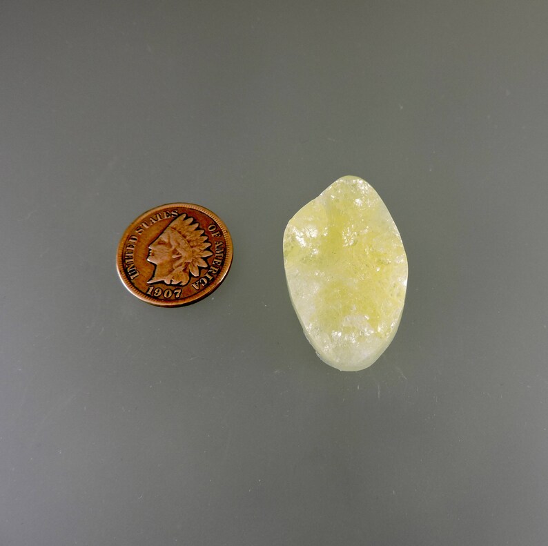 Pendant Cabochon Hand Cut by 49erMinerals C2878 Sun Yellow Brucite Cabochon Designer Brucite Cabochon Brucite Cabochon